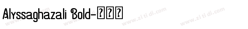 Alyssaghazali Bold字体转换